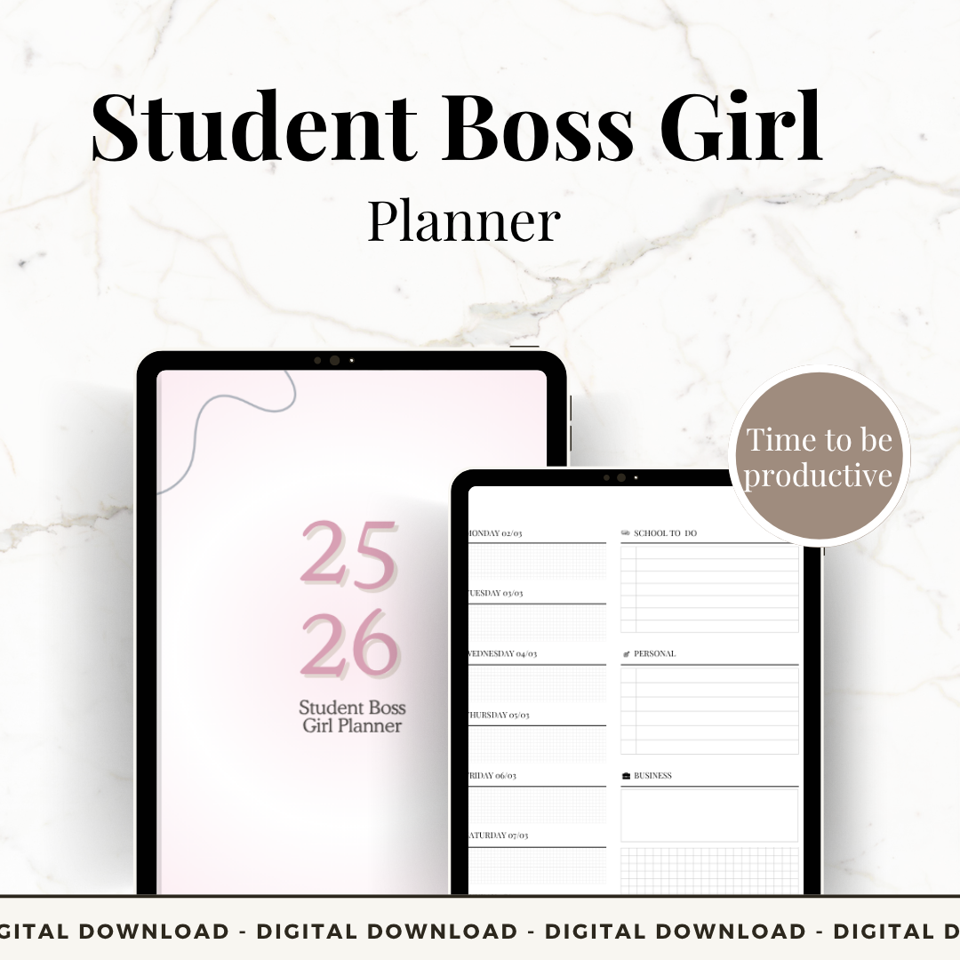 Student Boss Girl Planner