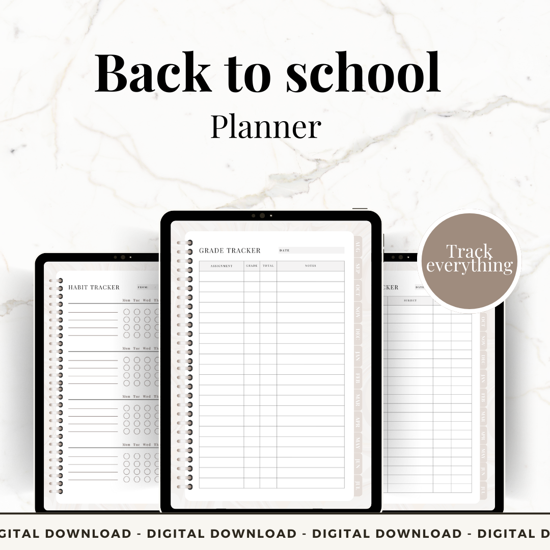 Back To School planner for highschool, college or uni