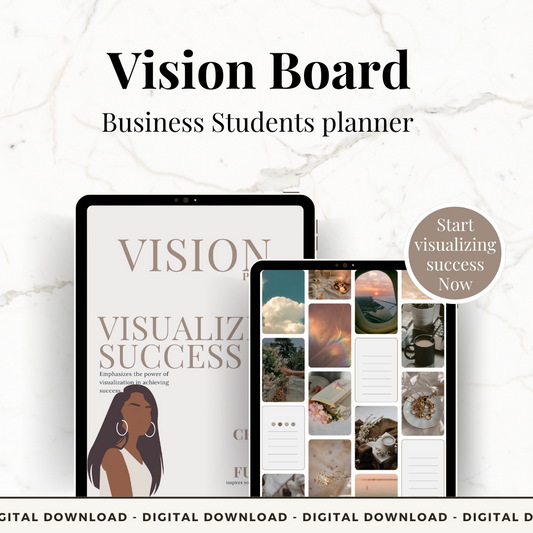 Vision Board Business Student Planner