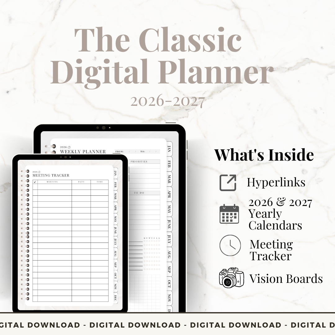 The Classic Digital Planner 2026-2027