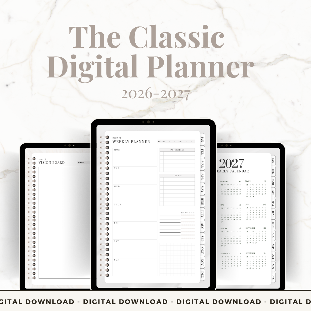 The Classic Digital Planner 2026-2027