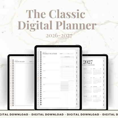 The Classic Digital Planner 2026-2027