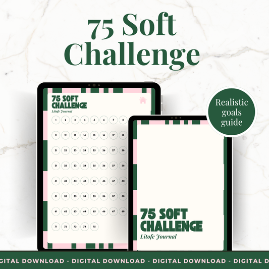 75 Soft Challenge Digital Planner | Habit Tracker & Journal