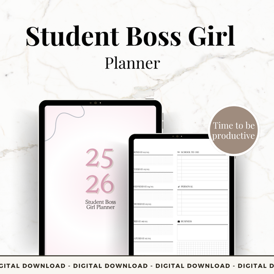 Student Boss Girl Planner