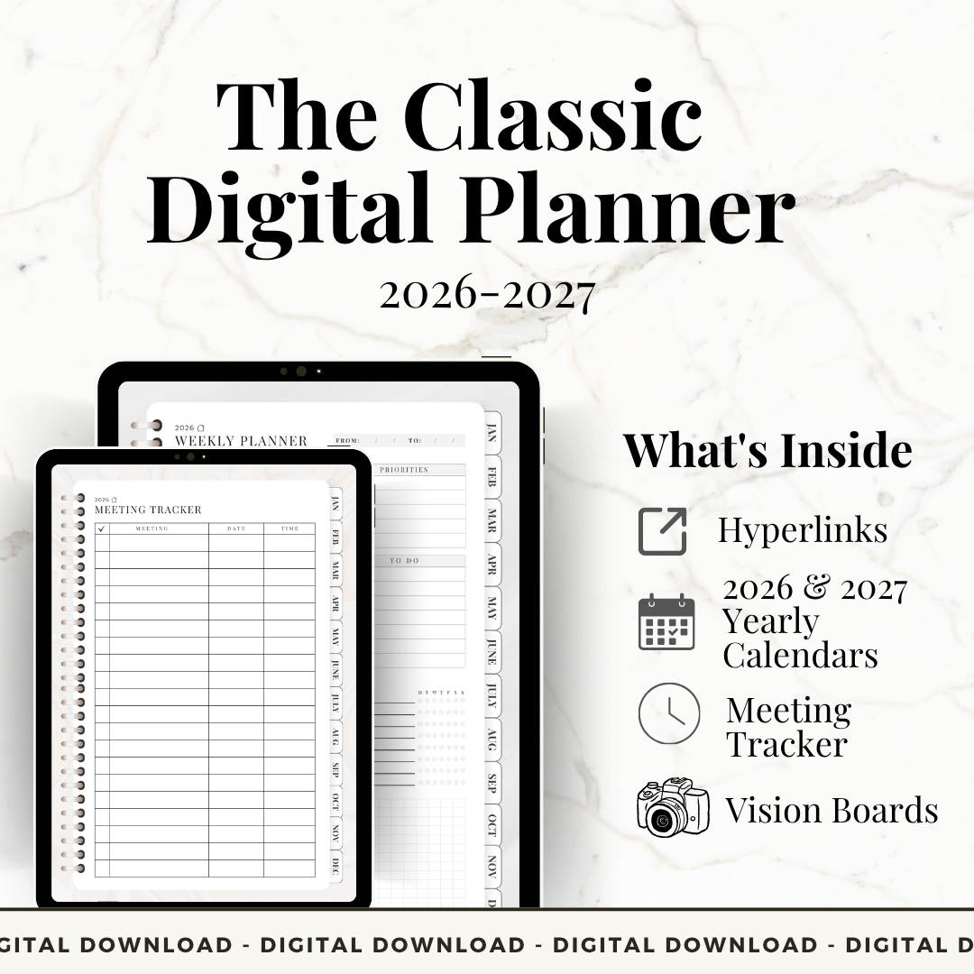 The Classic Digital Planner 2026-2027