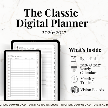 The Classic Digital Planner 2026-2027