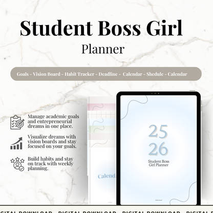 Student Boss Girl Planner