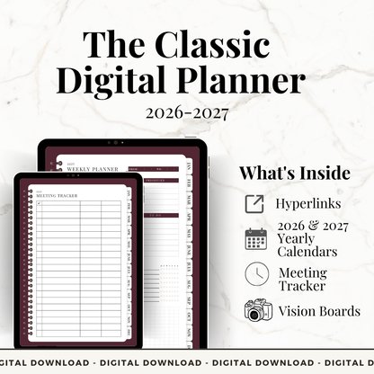 The Classic Digital Planner 2026-2027 (kopie)