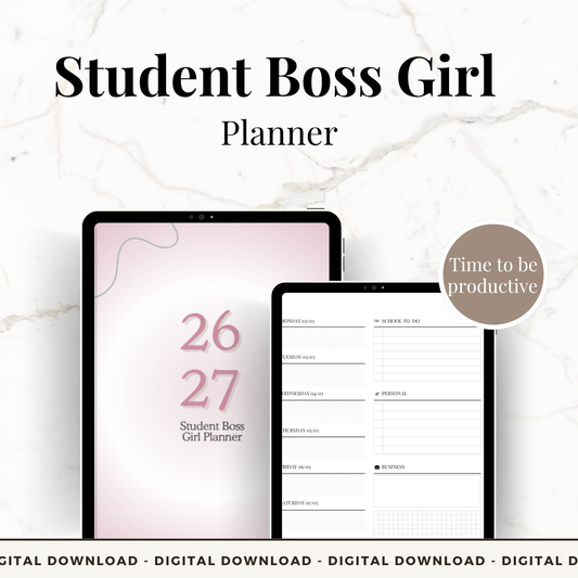 Student Boss Girl Planner