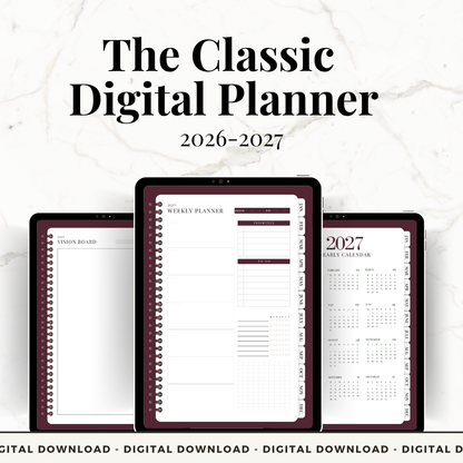 The Classic Digital Planner 2026-2027 (kopie)