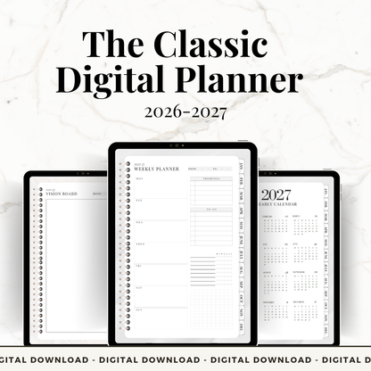 The Classic Digital Planner 2026-2027
